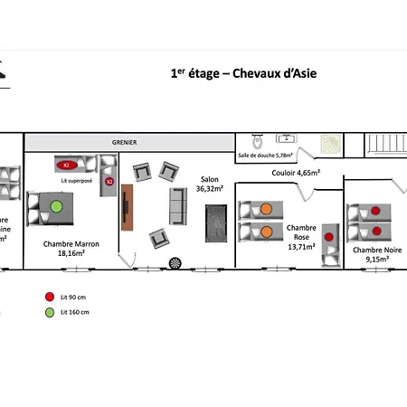 La Clef Decamp Chevaux D'asie 22 Pers Jacuzzi Billard Baby Foot بيت للعطل
